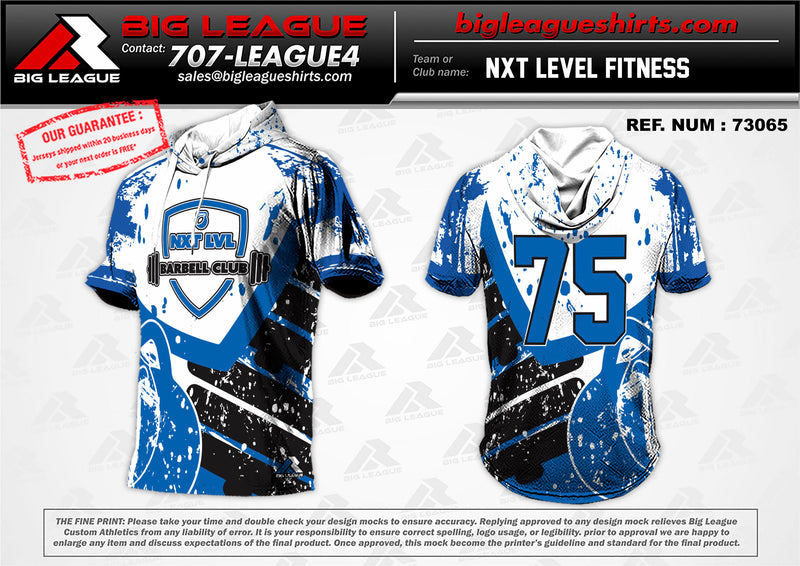 Big League Shirts NXT Level Fitness -- Team Store Hooded Jersey