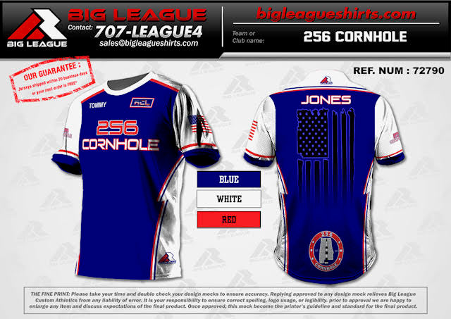 Quarter Zip / Blue / Red / White Short Sleeve