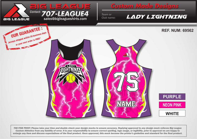 Lady Lightning - Racerback – Big League Shirts
